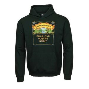 Sierra Nevada Hoodie PALE-PORTER-STOUT FOREST GREEN HOODED SWEATSHIRT Small